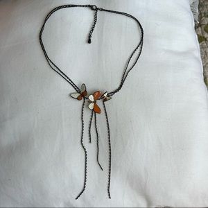 Cascading butterfly necklace